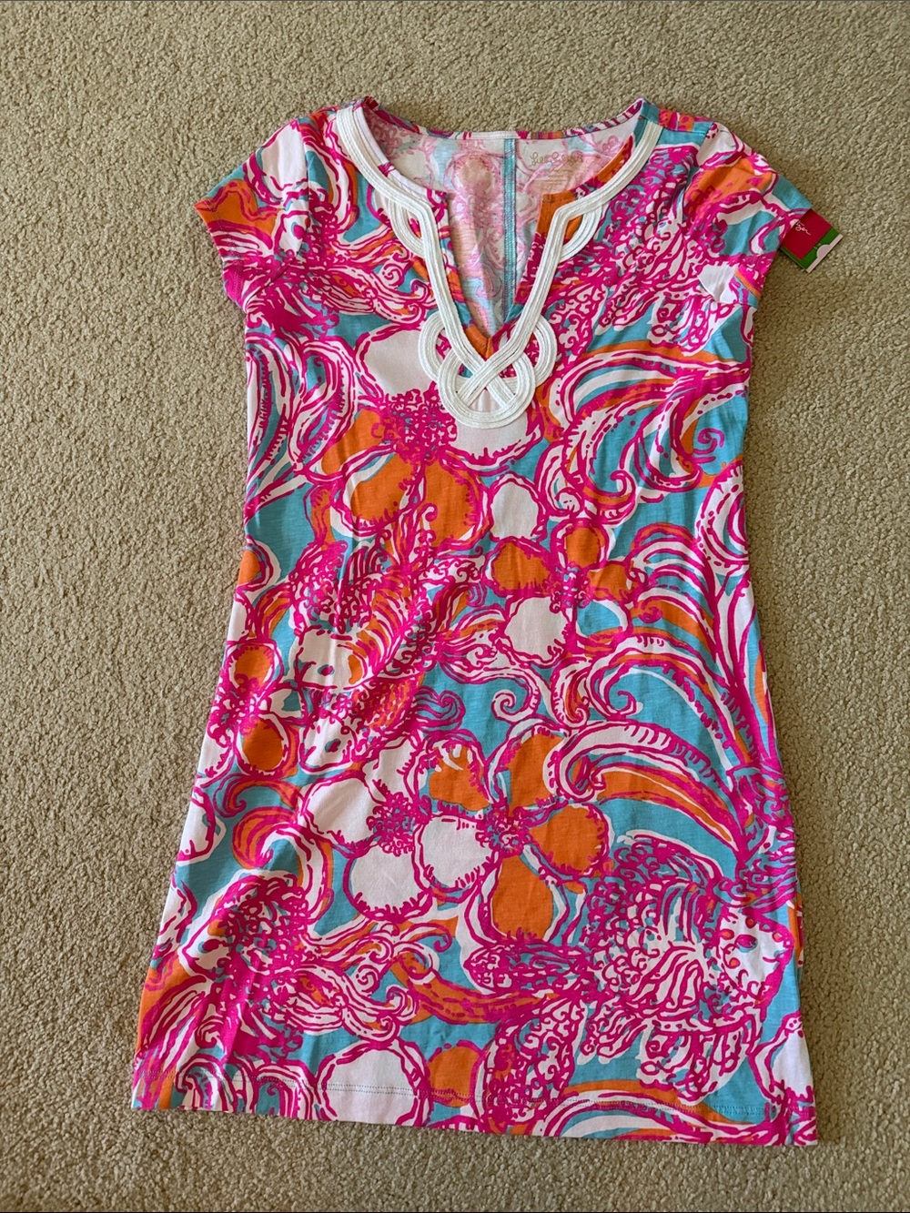 Lilly Pulitzer Brewster Shift Dress in the "Feeling Tanked" print